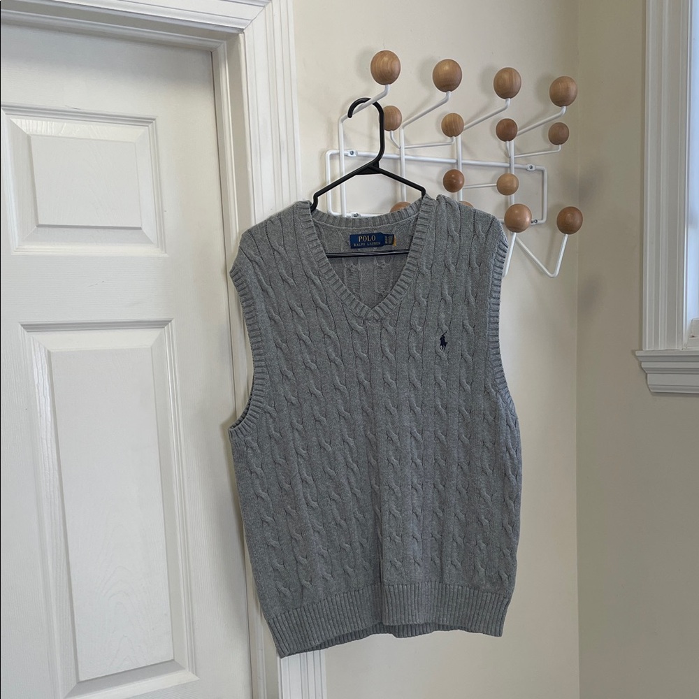 Ralph Lauren - Classic Preppy Sweater Vest Pullover - Grey - XL